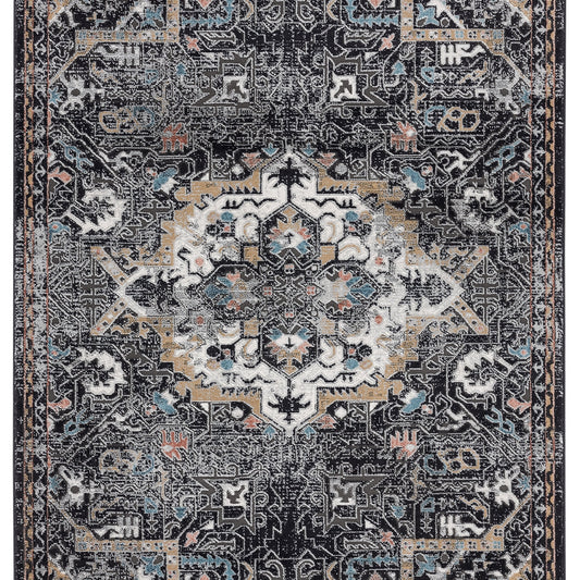 Black Medallion 4x6 Rug (In-store Pickup Only)