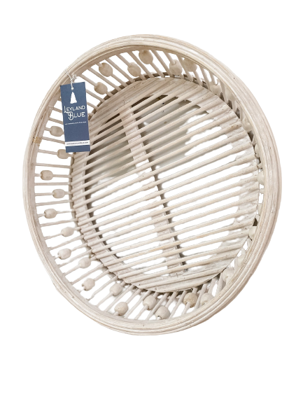 White Bamboo Wall Baskets